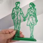 مجسمه زوج عاشق با طراحی هندسی - تصویر 4