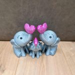 فیل قلبی طرح بافتنی - تصویر 2