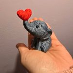 فیل قلبی طرح بافتنی - تصویر 3