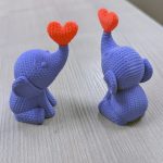 فیل قلبی طرح بافتنی - تصویر 5